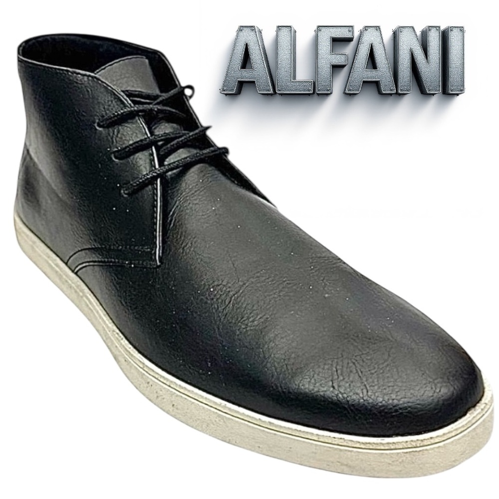 Alfani Barrett Black Leather Chukka Boots Men’s Size 10 M Macy’s Dress